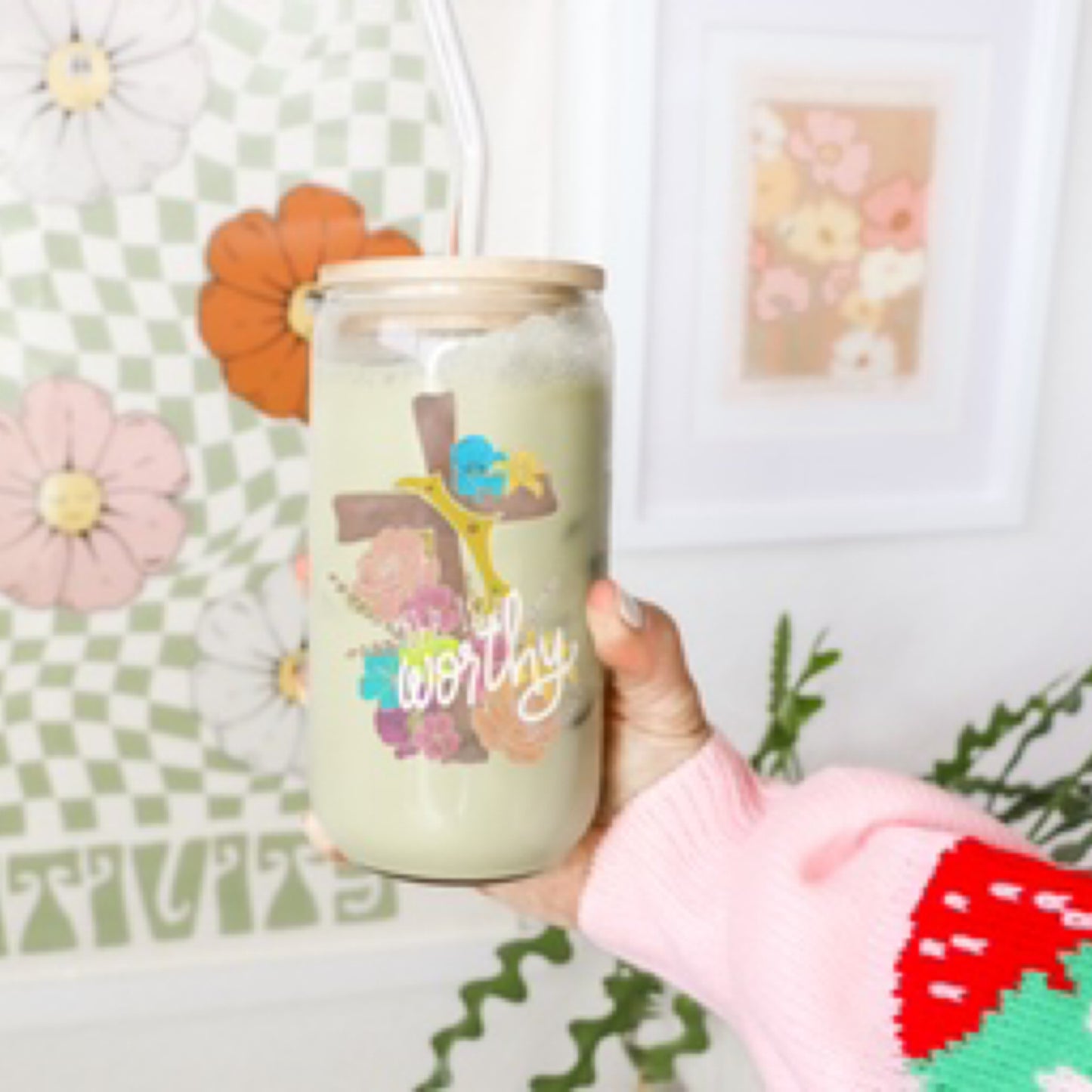 She is Worthy, Glass Tumbler