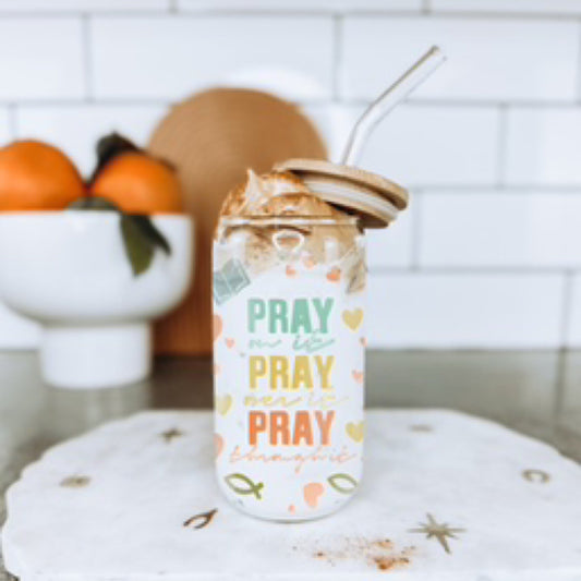 Pray Over It, Glass Tumbler