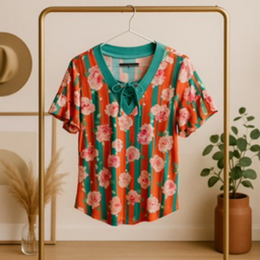 Women’s Merigold Kiss, Floral Blouse