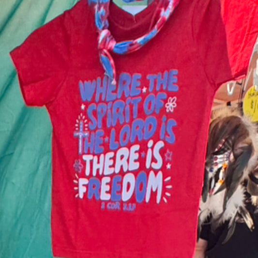 Spirit of the Lord Red White and Blue Tshirt