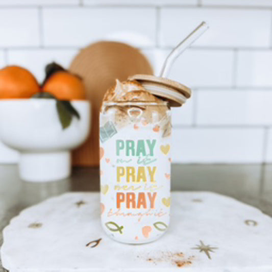 Pray Over It, Glass Tumbler